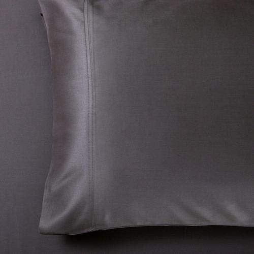 Premium Silky Bamboo-Cotton Blend Standard Pillowcase Set (2-Pack) - Soft & Breathable Bedding - Charcoal Grey for Ultimate Comfort | Perfect for Home, Hotel, and Travel Use