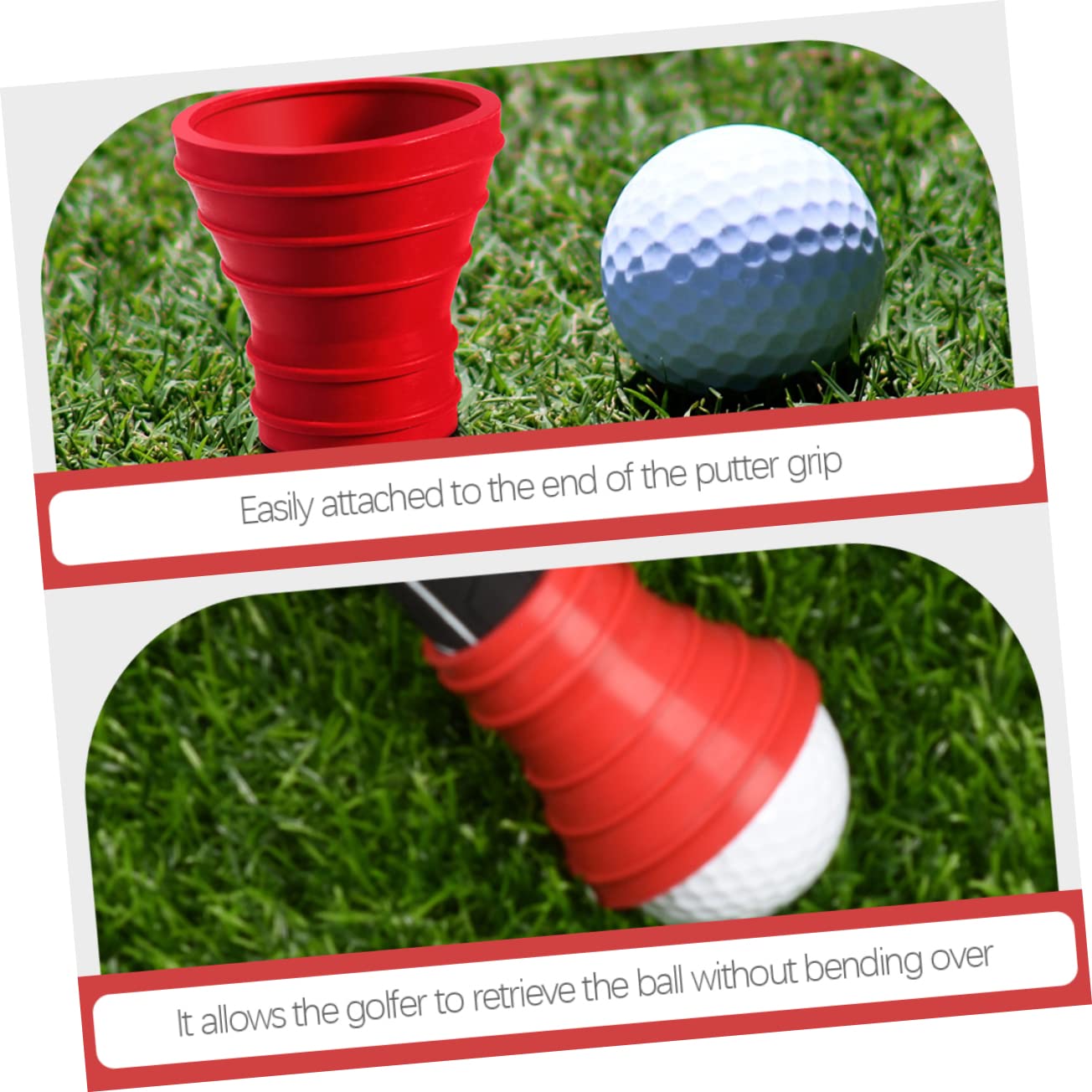 4 Pcs Golf Ball Picker - Mini Compact Suction Cup Retriever Tool, Reusable Golf Ball Collector for Practice & Training | Perfect for Driving Range, Backyard & Course Use