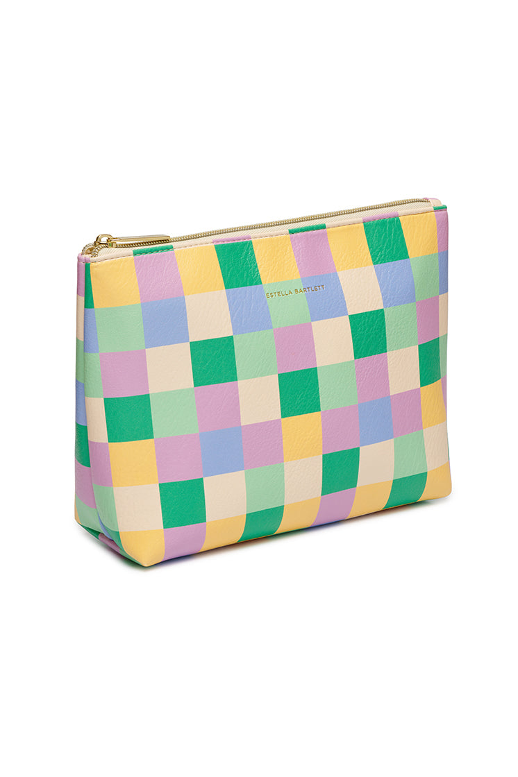 Checkerboard Pouch EBP6216 - Stylish Crossbody Bag for Women & Men - Perfect for Travel, Shopping, and Everyday Use