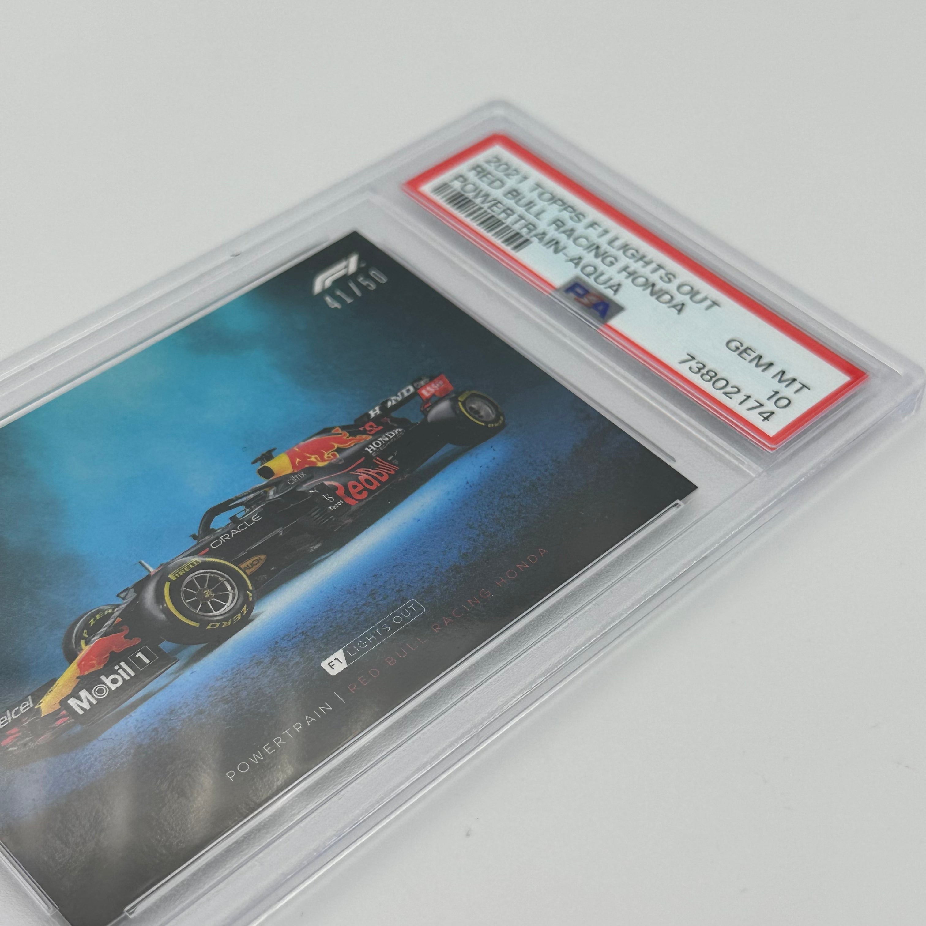 PSA 10 41/50 Red Bull Racing Honda Powertrain Aqua - Limited Edition Collectible for F1 Fans & Racing Enthusiasts - Perfect for Display, Gifting, and Memorabilia Collections
