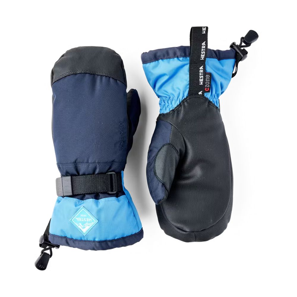 Hestra Czone Kids Ski Mittens - Navy/Sky Blue (32531) | Waterproof & Warm Winter Gloves for Boys & Girls | Perfect for Skiing, Snowboarding & Outdoor Winter Activities