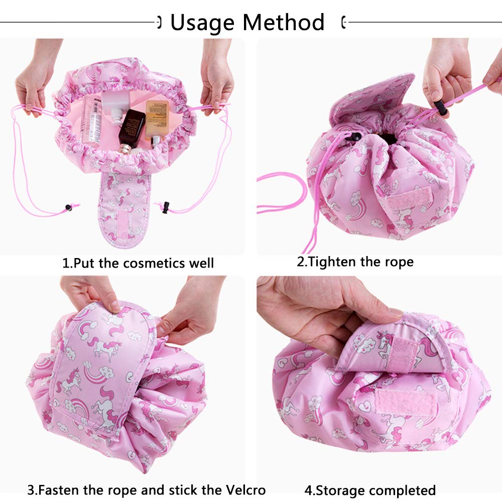 Waterproof Travel Cosmetic Bag - Large Capacity Makeup Organizer for Beauticians, Portable Quick Pack for Gym, Beach & Business Trips
