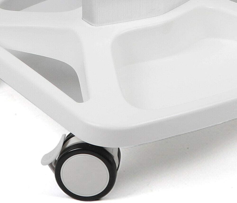 Professional Aluminum Alloy Beauty Equipment Cart - Mobile Salon & Spa Trolley with Wheels & Tray for Hairdressing, Makeup, Nail Care - White (Perfect for Barbershops, Beauty Salons & Mobile Spa Services)