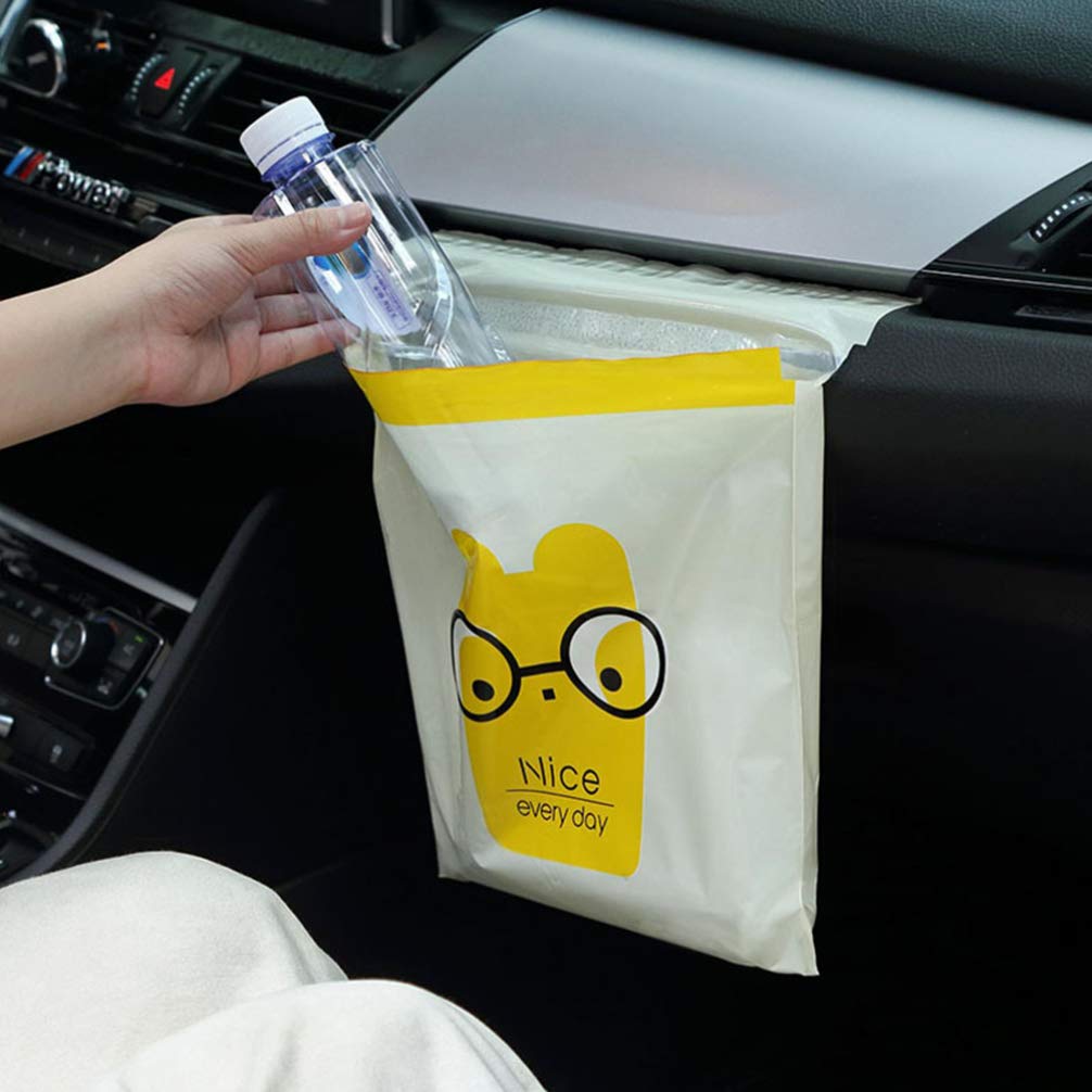 EXCEART 2 Pack Disposable Car Trash Bags - Leak Proof Auto Garbage Bags for Vehicles, Road Trips & Travel - Perfect for Roadside Snacks, Baby Diapers & Car Trash Storage