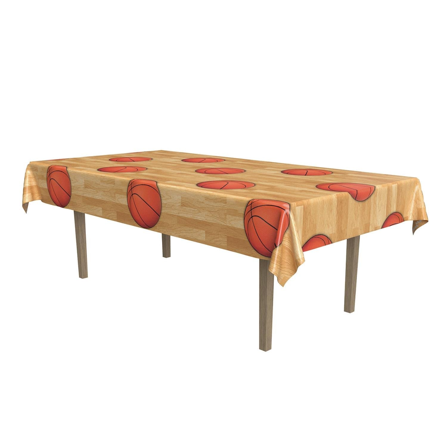 12 Pack Basketball Party Table Covers - Themed Decorations for Sports Birthday, Game Night & Team Celebrations - Waterproof & Disposable - 54