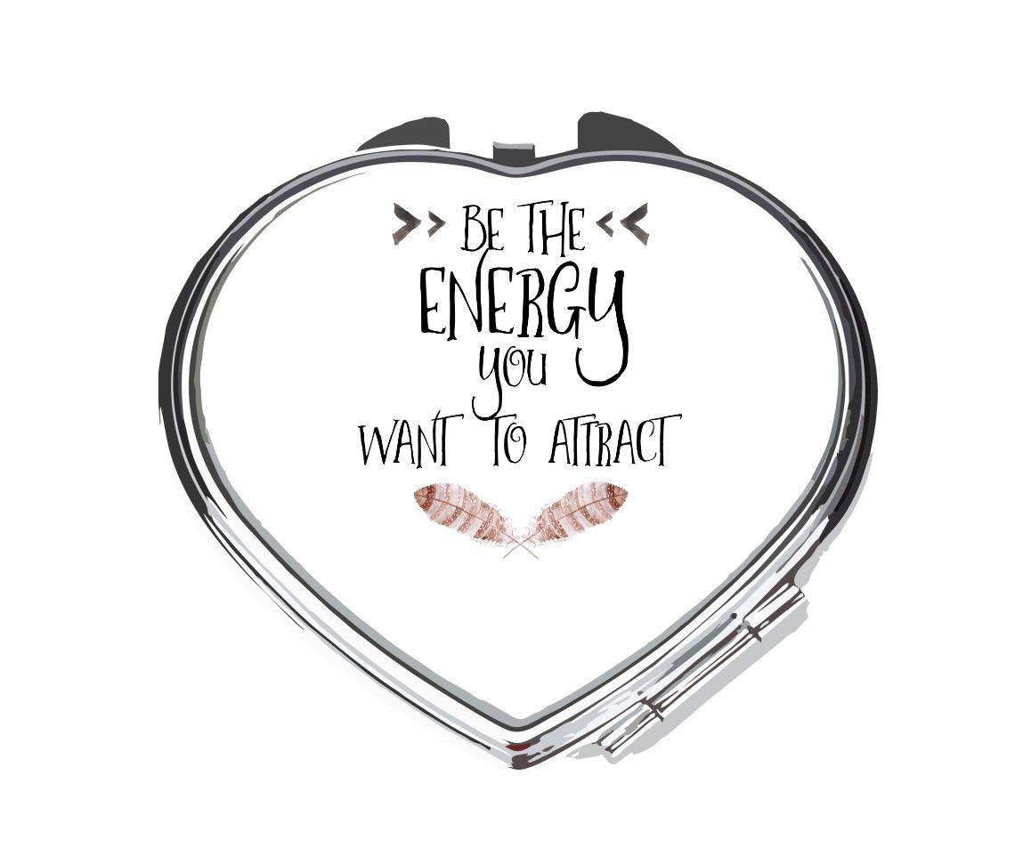 Compact Silver Heart Pocket Mirror for Travel & Exploration