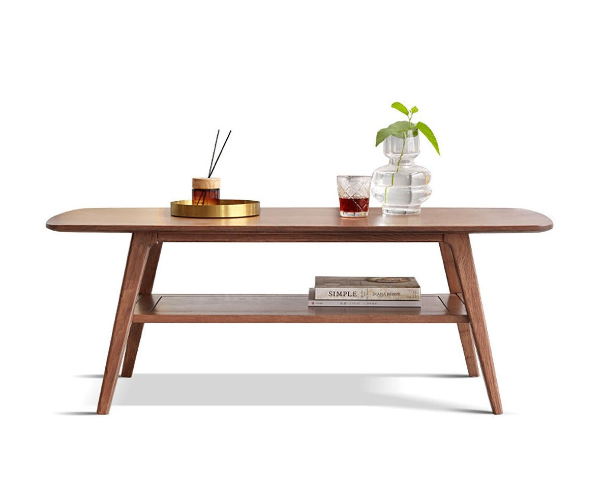 Solid Oak Wood Modern Coffee Table - Stylish & Durable Living Room Furniture for Home Decor