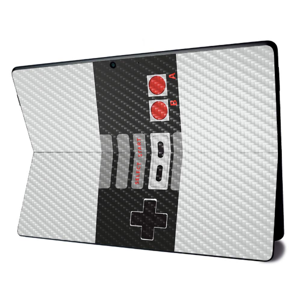 MightySkins Carbon Fiber Skin for Microsoft Surface Pro X - Retro Gamer 3 | Textured Protective Cover | Easy to Apply & Remove | Made in USA | Perfect for Gaming, Work & Travel Protection