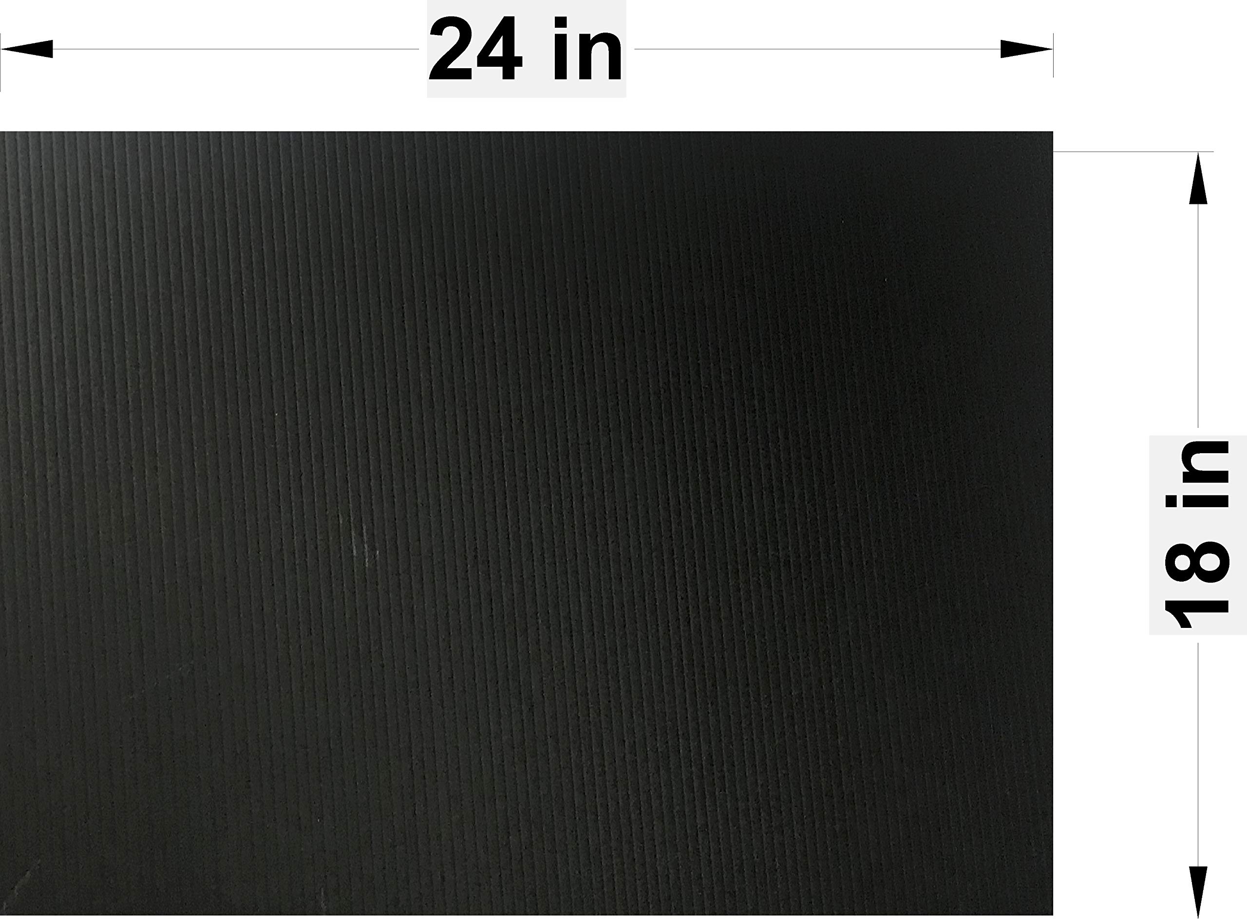 50 Pack Black Corrugated Plastic Yard Signs 18