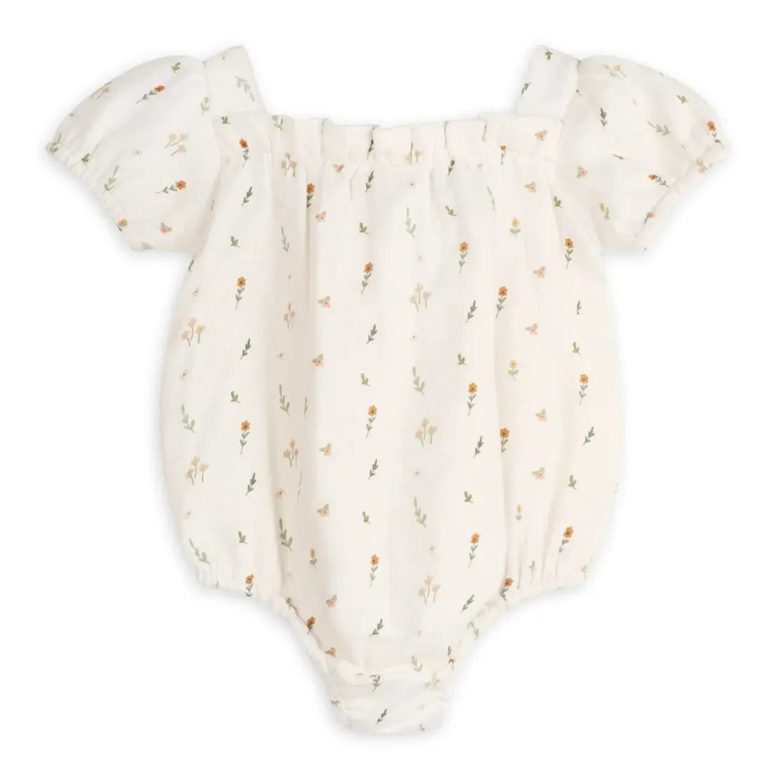 Viverano Organic Bubble Baby Romper - Soft Cotton Boho Floral Print One-Piece Outfit for Newborns & Infants | Perfect for Playtime, Photo Shoots & Special Occasions
