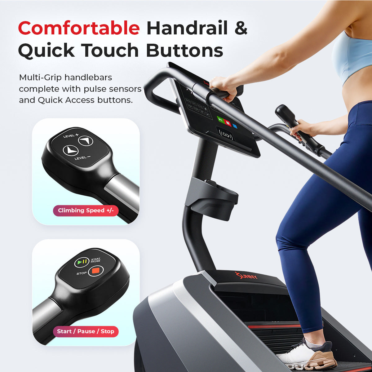 Commercial Grade Motorized Stair Stepper - Heavy Duty Climbing Machine for Home Gym, Cardio Workout & Fitness Training
