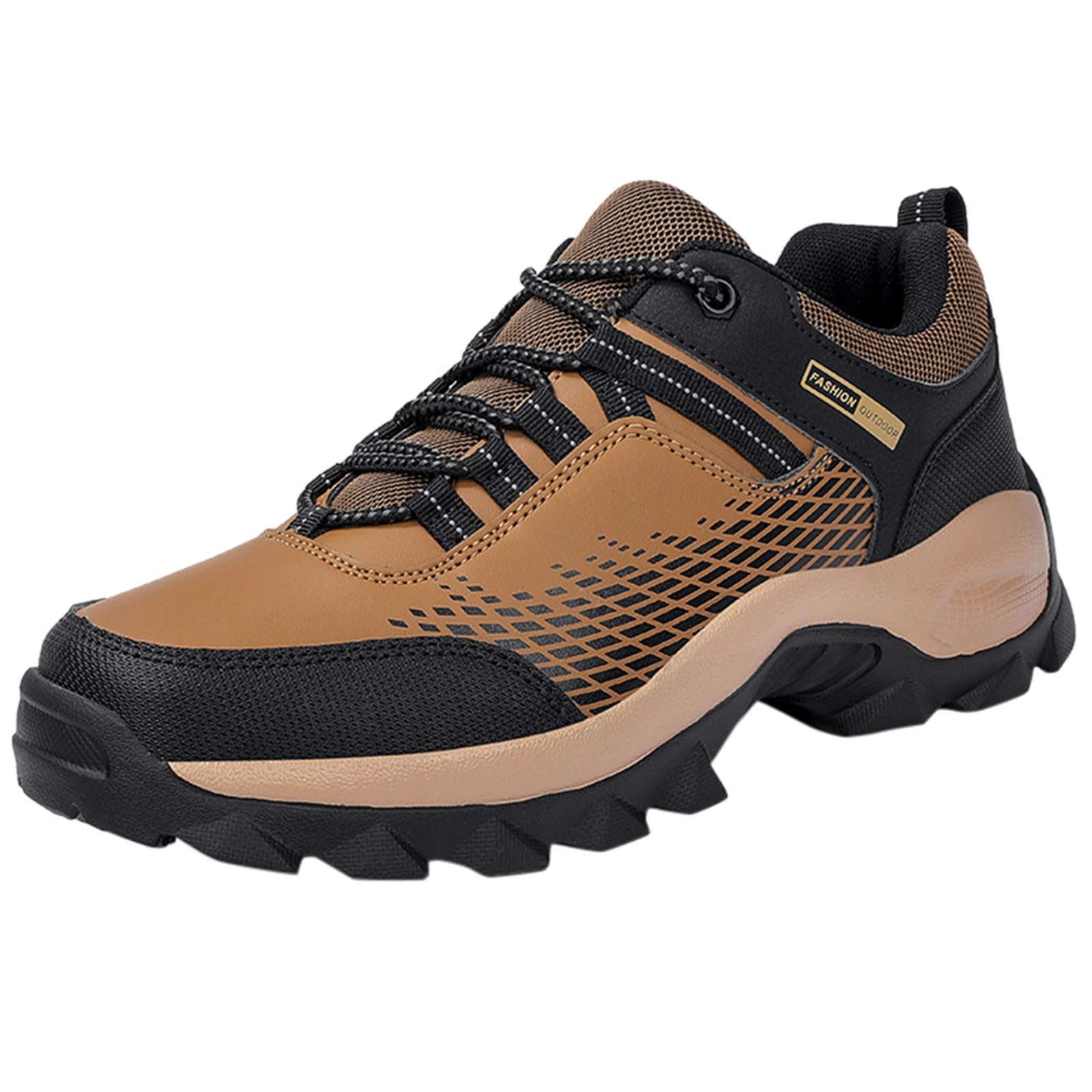 Barefoot Shoes for Men - Non-Slip Waterproof Winter Hiking Boots with Heel Spurs | Lightweight Trekking & Motorcycle Shoes | Wide Toe Box for Comfort | Ideal for Outdoor Adventures, Mountain Climbing & Safety Work
