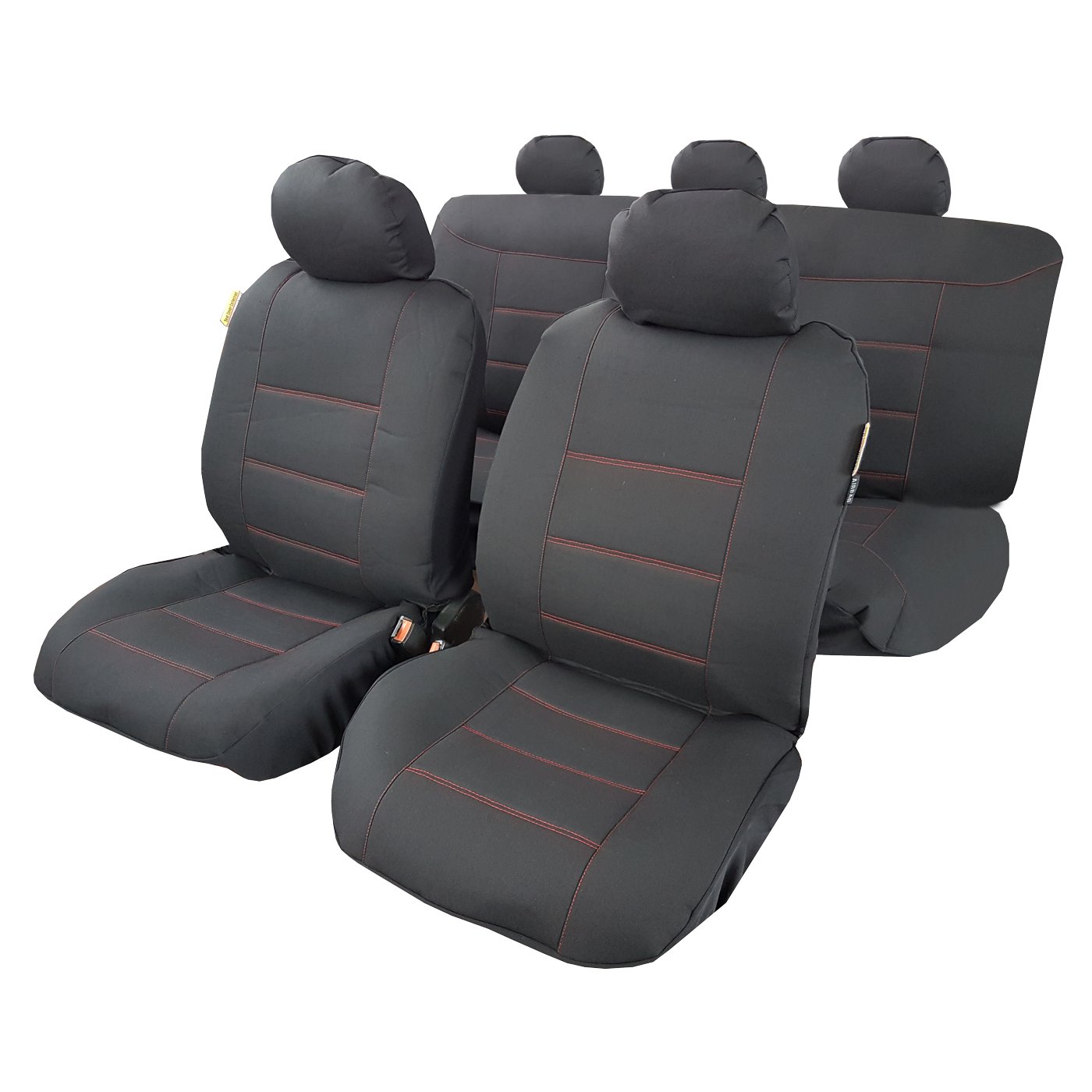 Universal Waterproof Canvas Black Car Seat Cover Set – Airbag Safe, Scratch Resistant, Durable Protection for SUVs, Trucks & Sedans | Perfect for Daily Commute, Road Trips & Outdoor Adventures