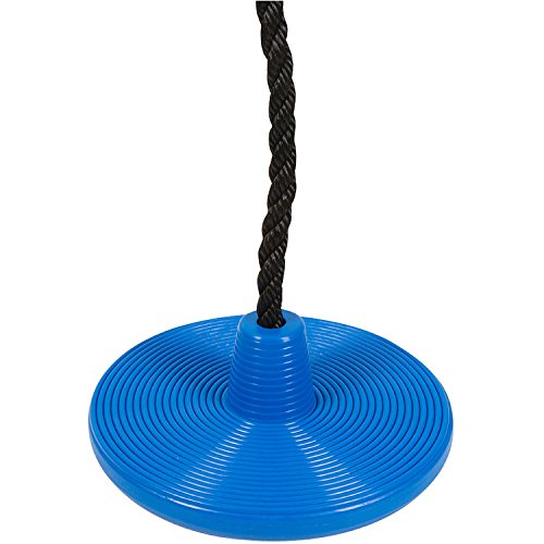 Cyclone Swing Seat with Heavy-Duty Rope - Blue Outdoor Playground Swing for Kids - Perfect for Backyards, Parks & Playgrounds