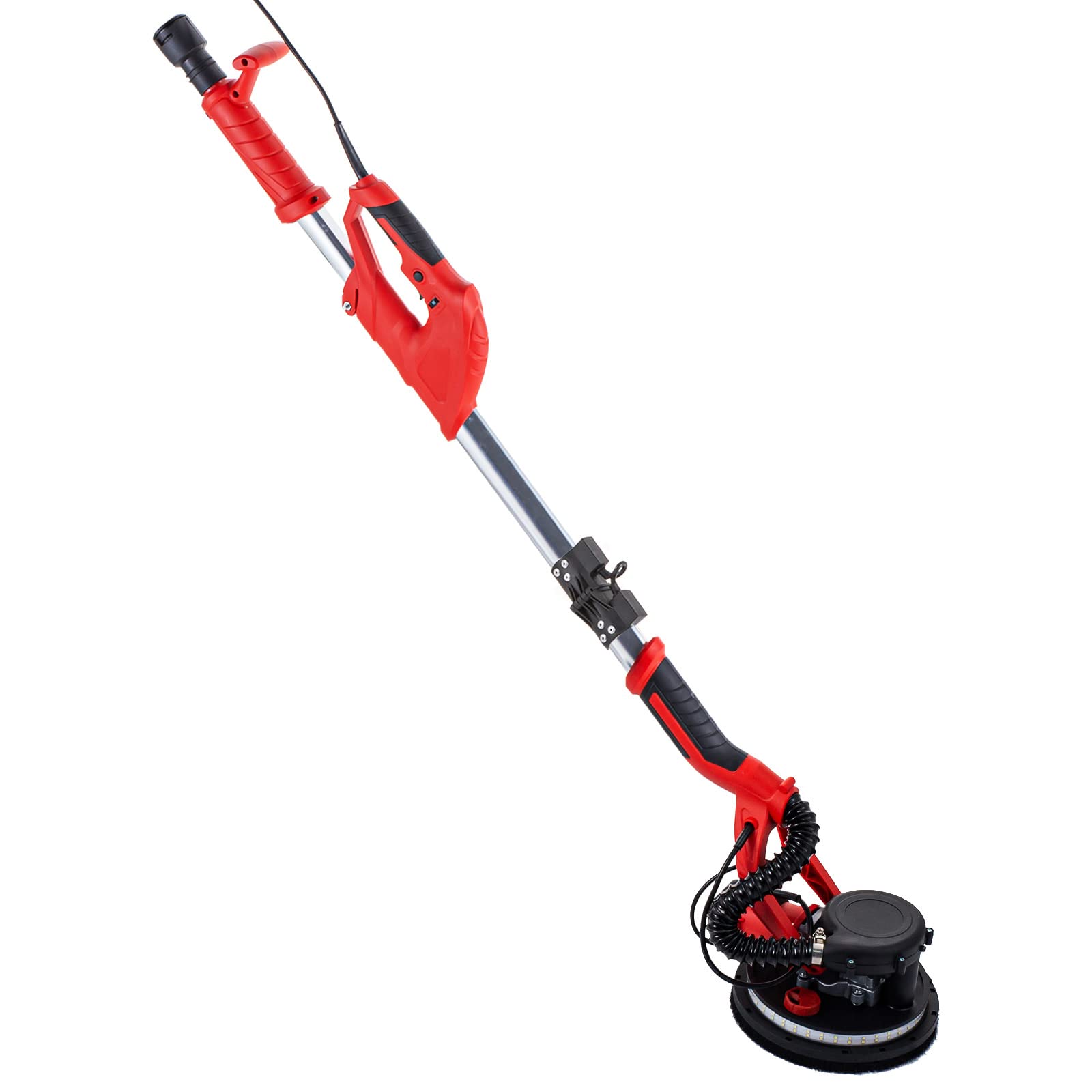 VEVOR 850W Electric Drywall Sander with Variable Speed 800-1750 RPM, Foldable Sheetrock Sander with Telescopic Handle, LED Light & Vacuum Bag - Perfect for Home Renovation, Wall Repair and Professional Construction Projects