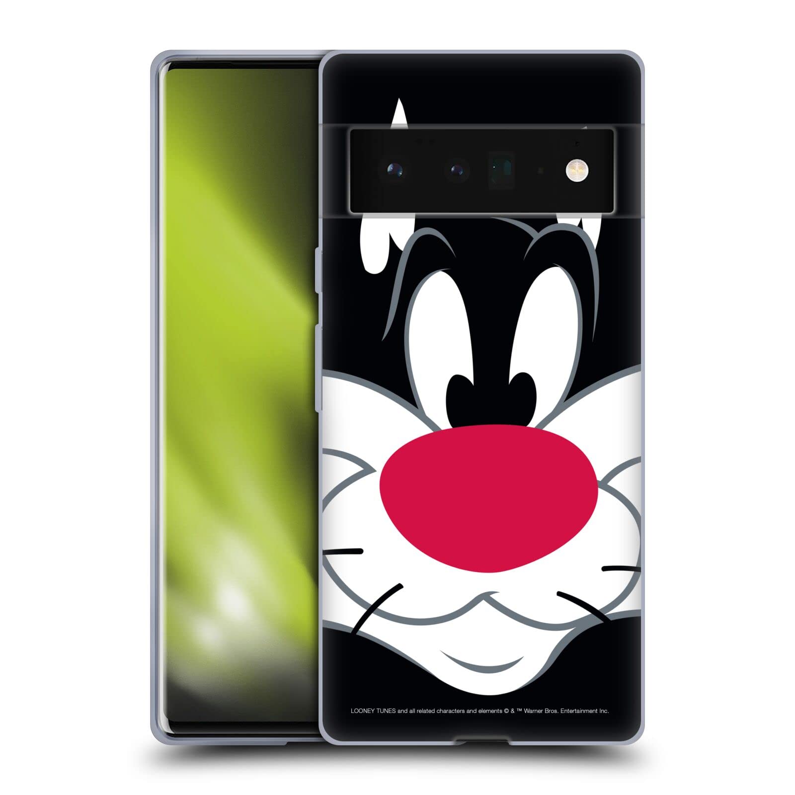 Looney Tunes Sylvester Cat Case for Google Pixel 6 Pro - Soft Gel Full Face Protection for Daily Use