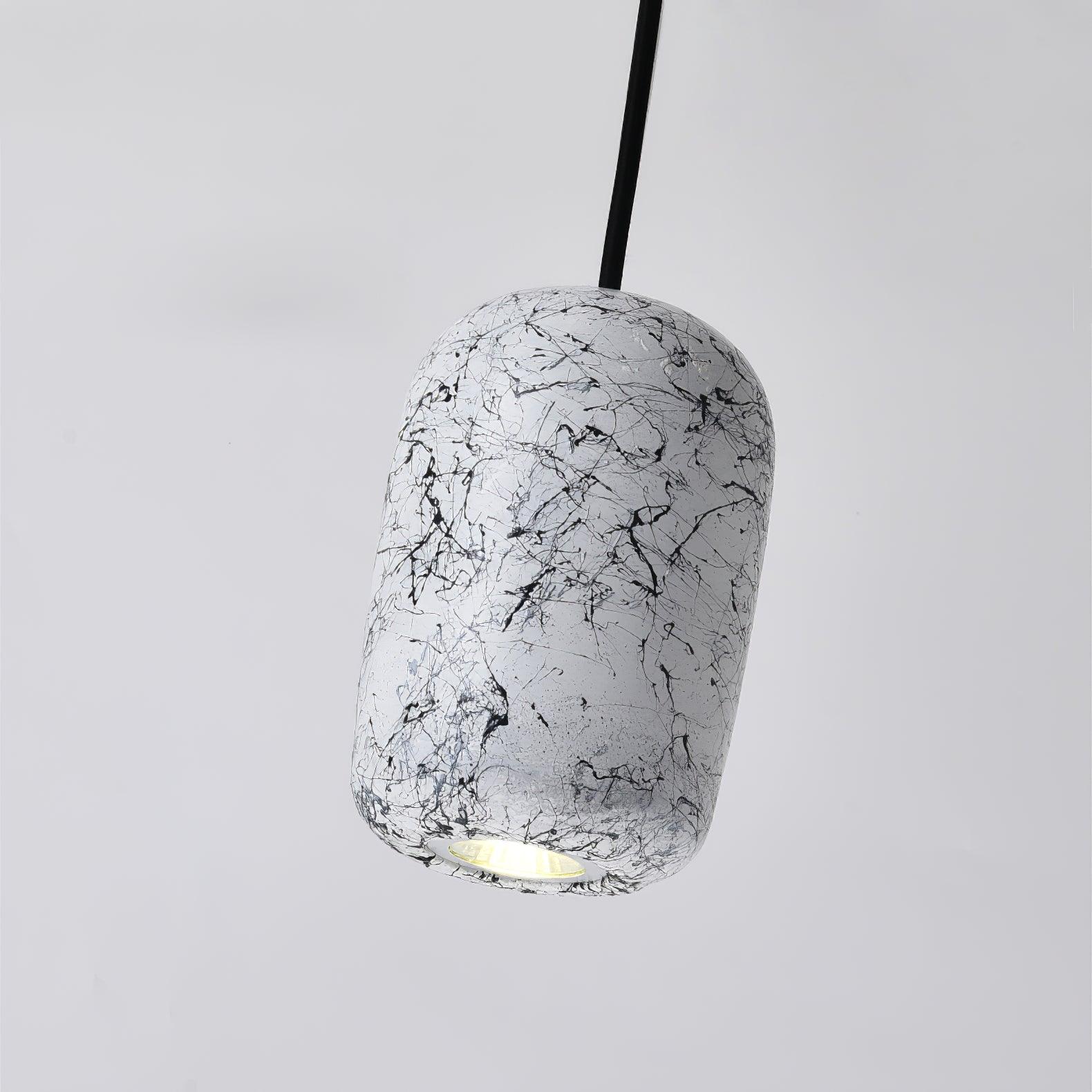 Hubble Modern Cement Pendant Light - Industrial Style Hanging Light Fixture for Kitchen Island, Dining Room, and Living Room Decor