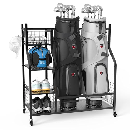 2 golf bag rack