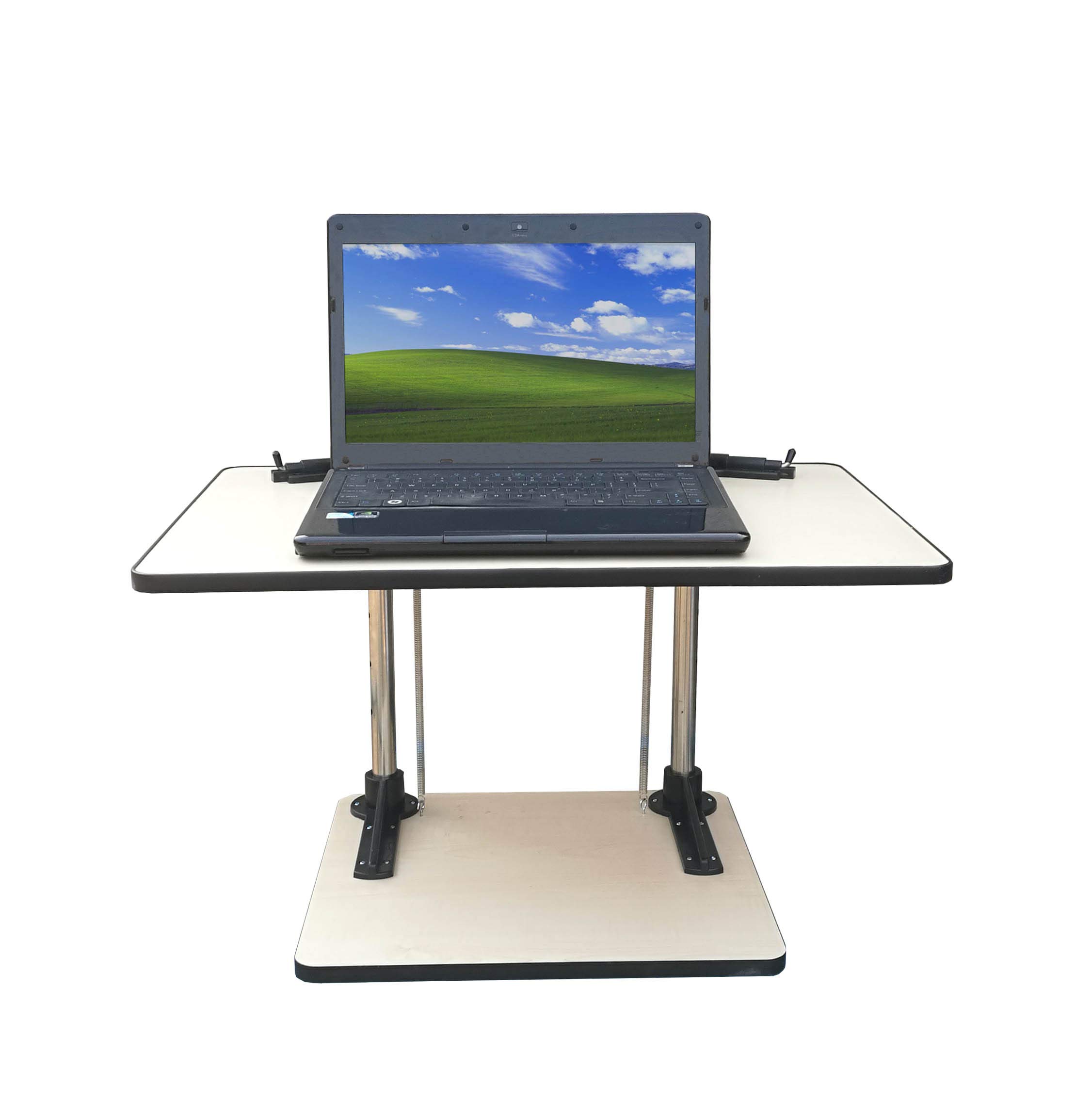 FixtureDisplays® Adjustable Height Standing Desk - Ergonomic Sit Stand Workstation with Spring Mechanism (Model 16104-NF) - Perfect for Home Office, Gaming Setup & Workspace Productivity