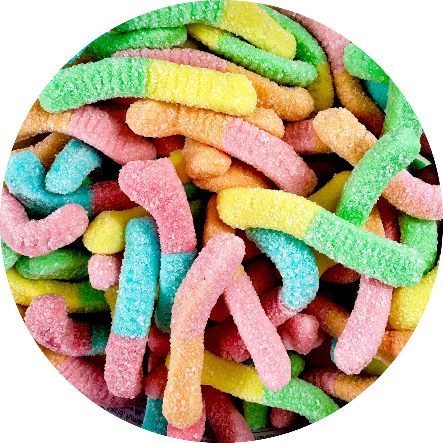 Jovy Gummy Neon Worms Candy - 5lb Bulk Bag of Sour & Sweet Worms - Perfect for Parties, Halloween Treats & Candy Buffets