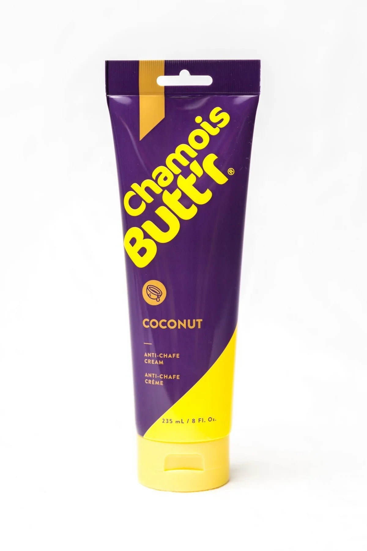Chamois Butt'R Coconut Anti-Chafe Cream 8oz Tube - Prevent Cycling & Running Chafing, Saddle Sores & Skin Irritation