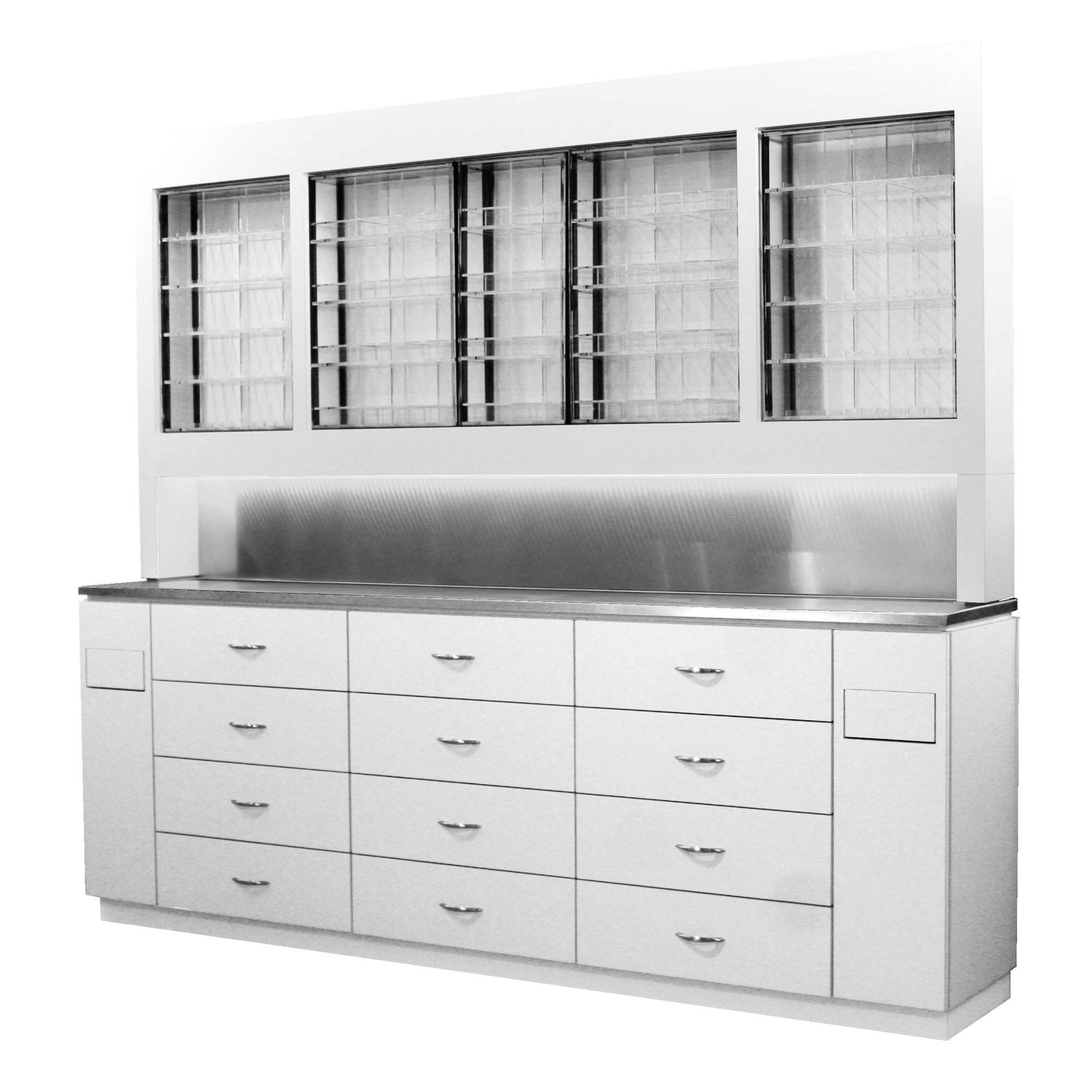 PRO COLOR CENTER with Light Rail & LED Lights - Professional Makeup Vanity for Beauty Studios, Salons & Home Use