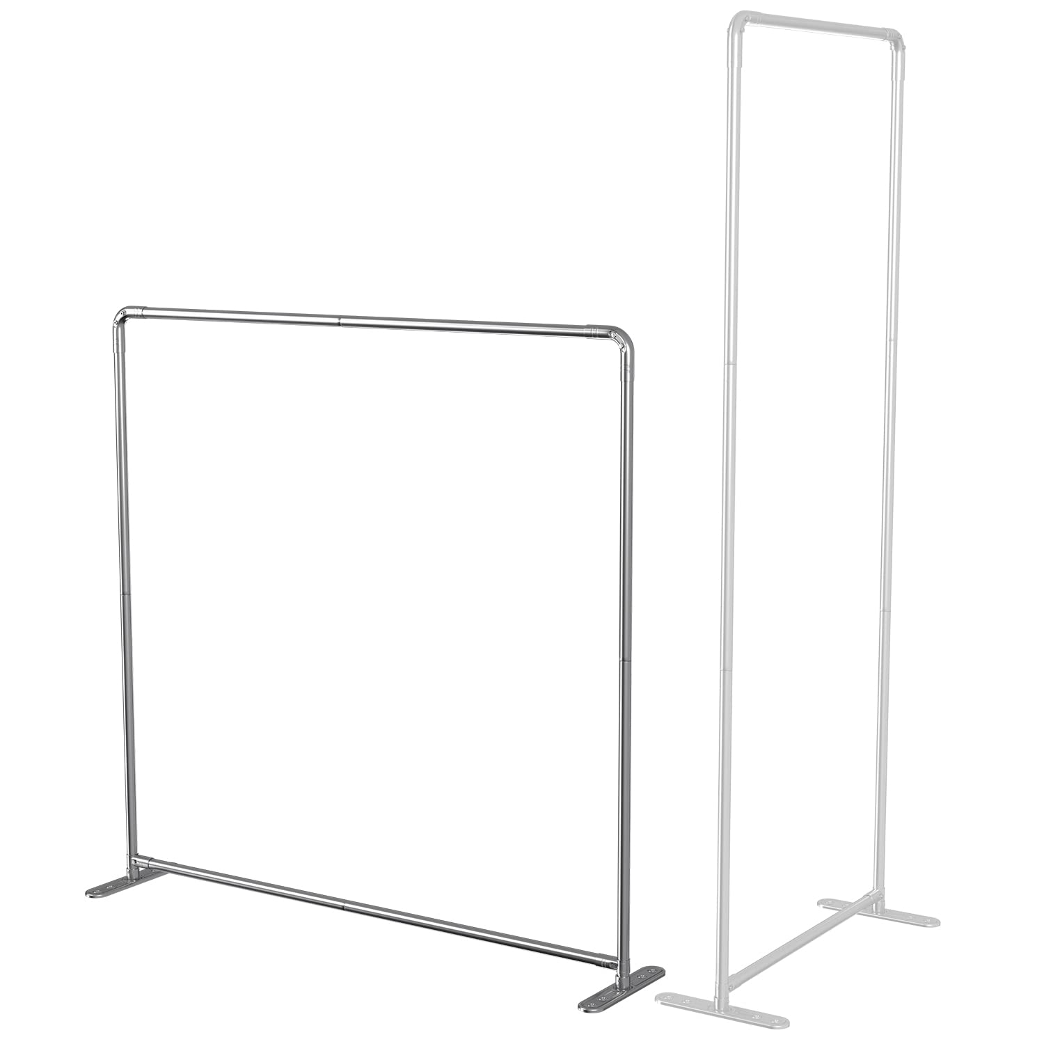 Stable Ground Metal Stand Frame Kit with Base for Backdrops, Banners & Signs – 4.5'x5' Wedding & Event Privacy Divider | Perfect for Trade Shows, Parties & Outdoor Displays