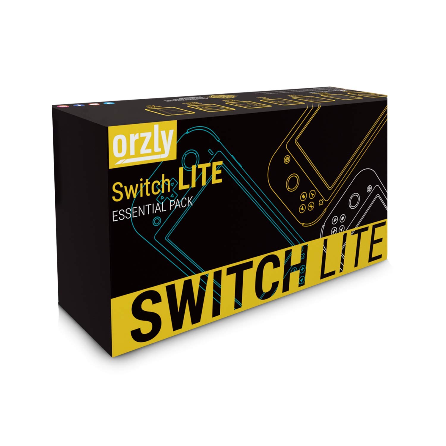 Orzly Nintendo Switch Lite Accessories Kit - Includes: Protective Case, Screen Protector, Grip Cover, USB Cable, Headphones & More [Coral] - Perfect for Gaming On-The-Go & Travel Protection