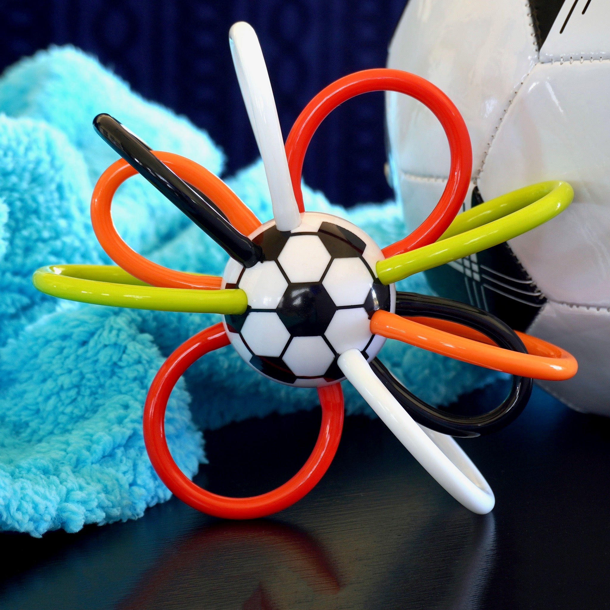 Soccer Baby Teether - Safe & BPA-Free Chew Toy for Infants & Toddlers - Perfect for Teething Relief & Sensory Play at Home or On-the-Go