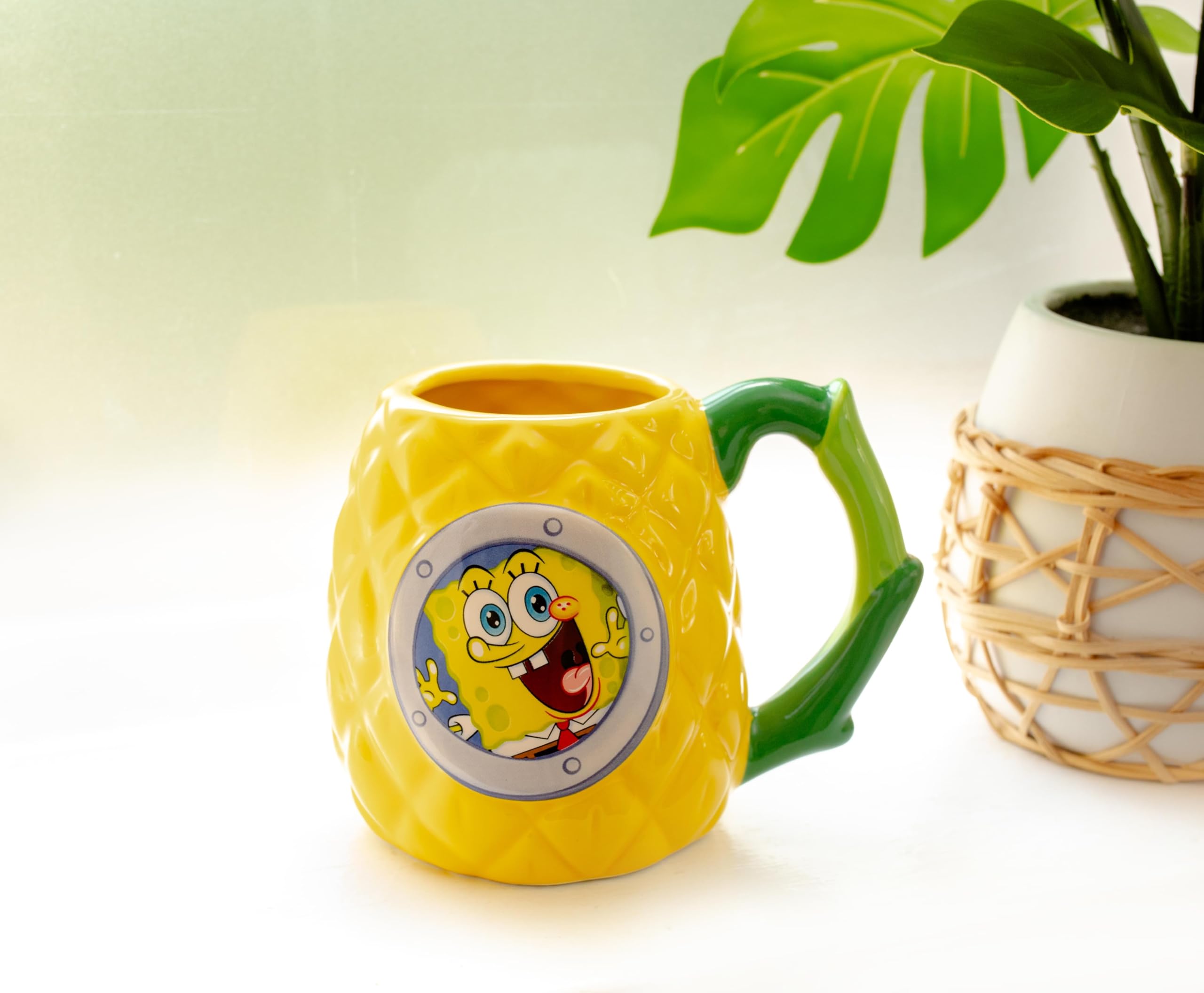 SpongeBob Pineapple House 3D Sculpted Ceramic Mug - 20oz Funny Cartoon Coffee Cup for Fans - Perfect for Home, Office & Gifts