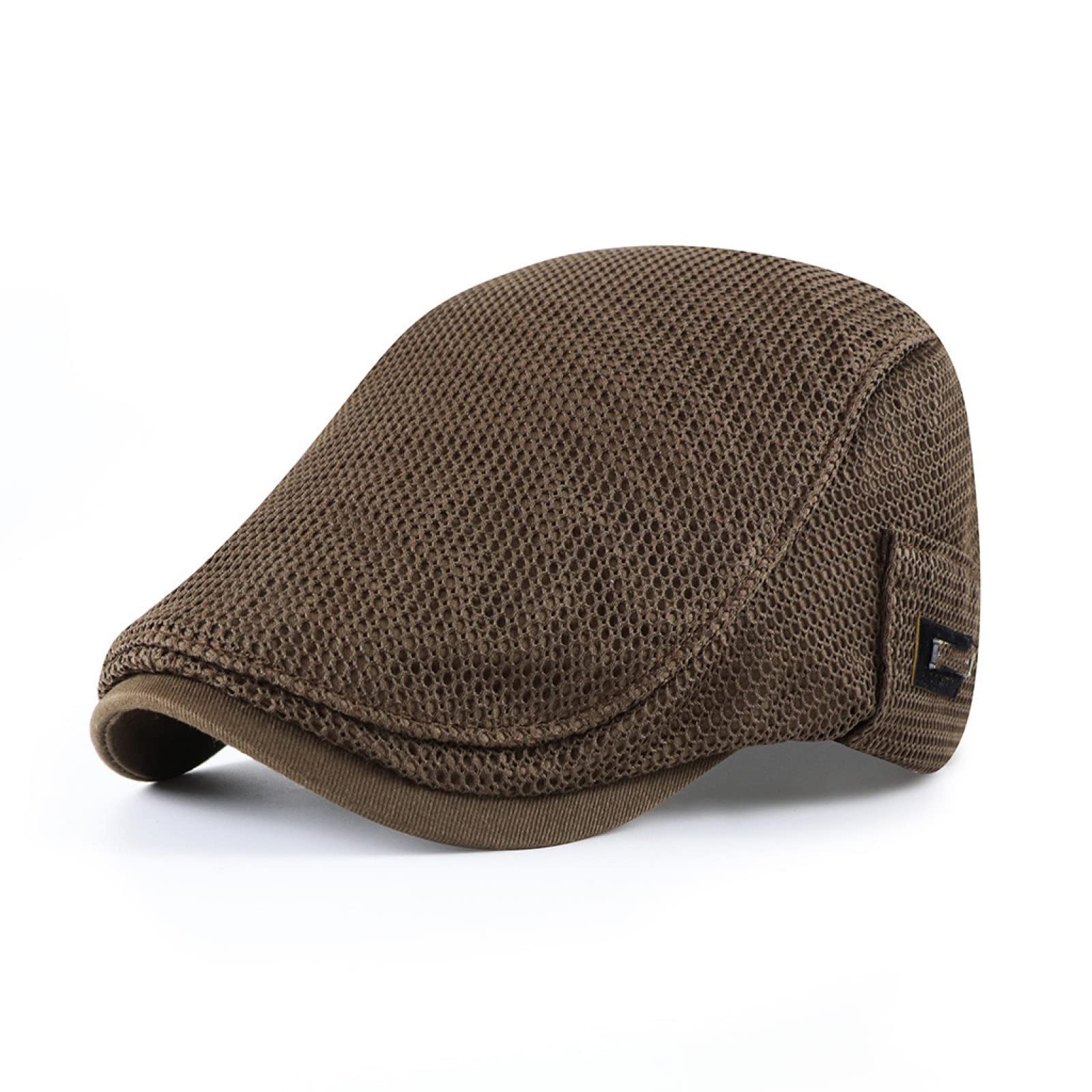 KIAZHAO Breathable Mesh Newsboy Cap for Men - Summer Golf Hat with Solid Flat Design - Perfect for Outdoor Activities, Casual Wear & Sports