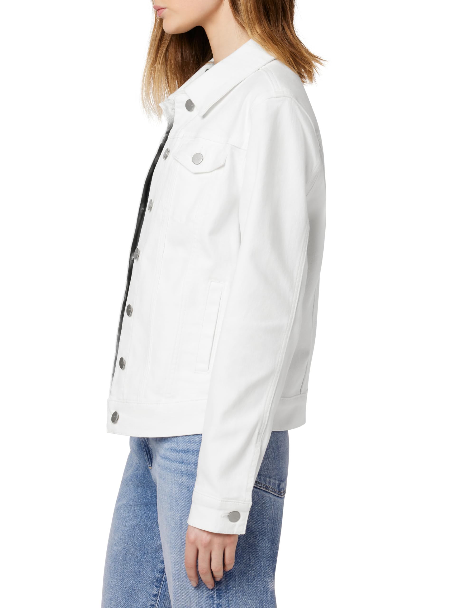 Joe's Women's Relaxed Fit Stretch Denim Jacket - Comfortable & Stylish Lightweight Denim Coat for Casual Wear, Spring & Fall Fashion Outerwear