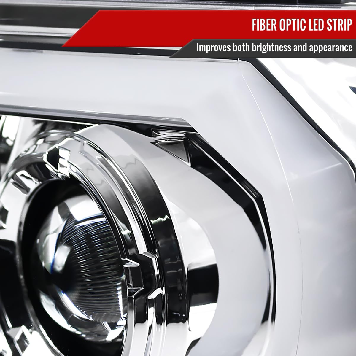 Toyota Tacoma 2012-2015 LED DRL Projector Headlights - Clear Lens Light Bar for Enhanced Visibility & Style | Perfect for Off-Roading, Night Driving & Custom Truck Upgrades