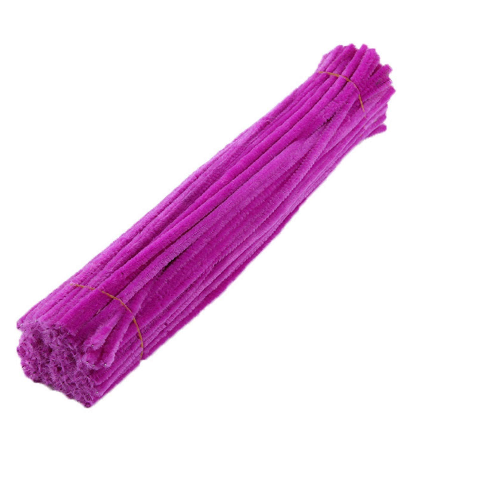 100PC Colorful Stem Pipe Cleaners for DIY Crafts & Floral Decorations - Home & Stationery Use