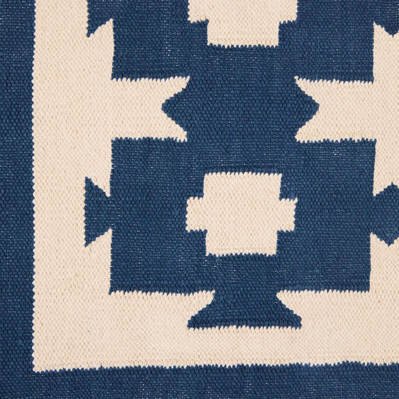Chunky Cotton Area Rug in Inky Blue - Soft and Durable for Living Room, Bedroom, or Nursery Decor