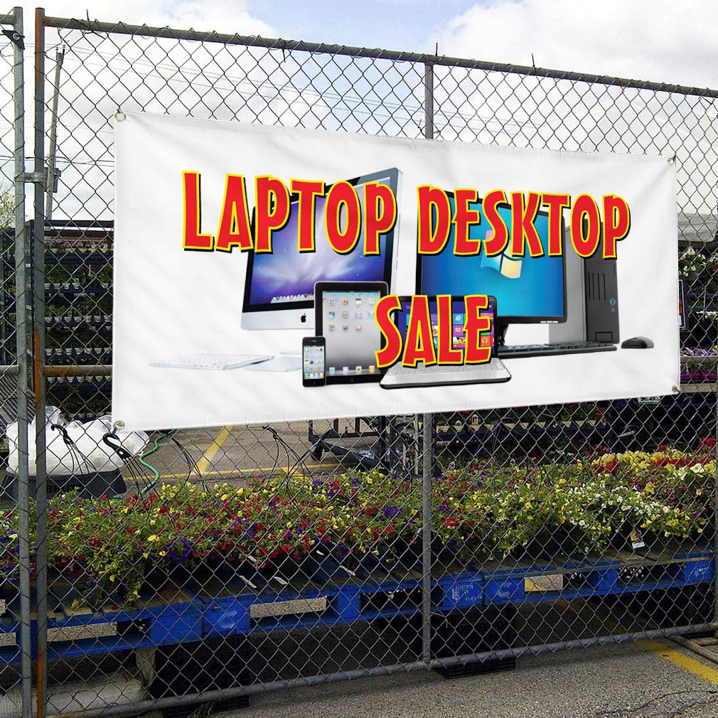 Custom Vinyl Banners 48x96 Inches - Weatherproof Outdoor Business Signs with 8 Grommets for Laptop Sales, Yard Signs & Industrial Use | Durable White Vinyl for Retail, Events & Advertising