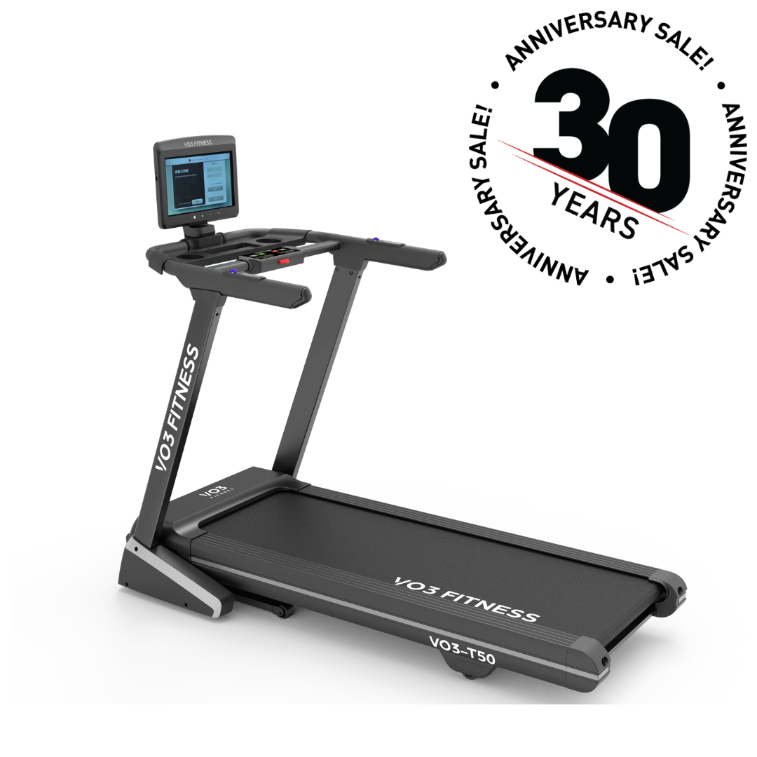 VO3 Fitness T50e Folding Treadmill - Compact Home Gym Equipment for Running & Walking | Perfect for Small Spaces & Apartment Workouts