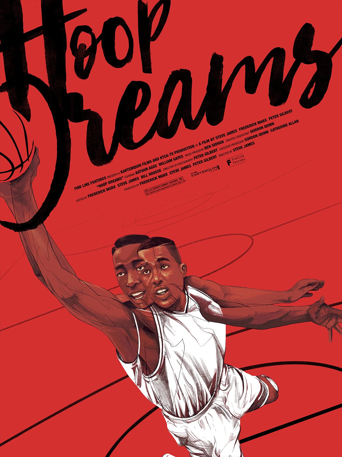 Vintage Hoop Dreams Basketball Movie Poster - Classic Sports Wall Art Decor for Fans, Man Cave, Game Room & Office