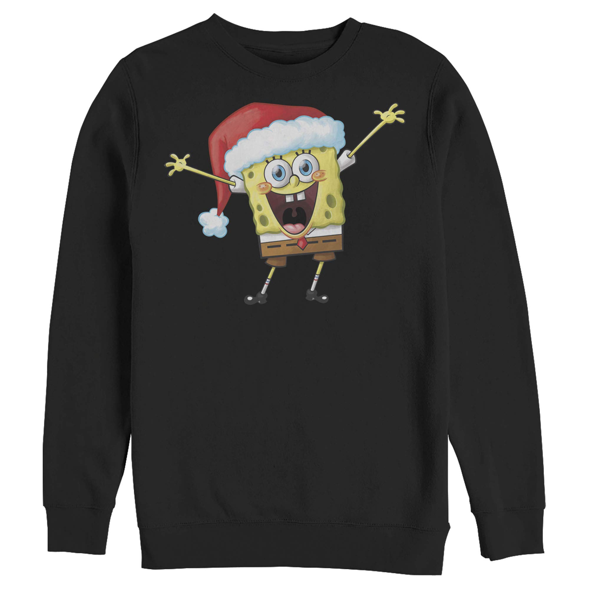 SpongeBob SquarePants Christmas Santa Hoodie for Men - Funny Cartoon Character Holiday Sweatshirt - Perfect for Xmas Parties & Gifts