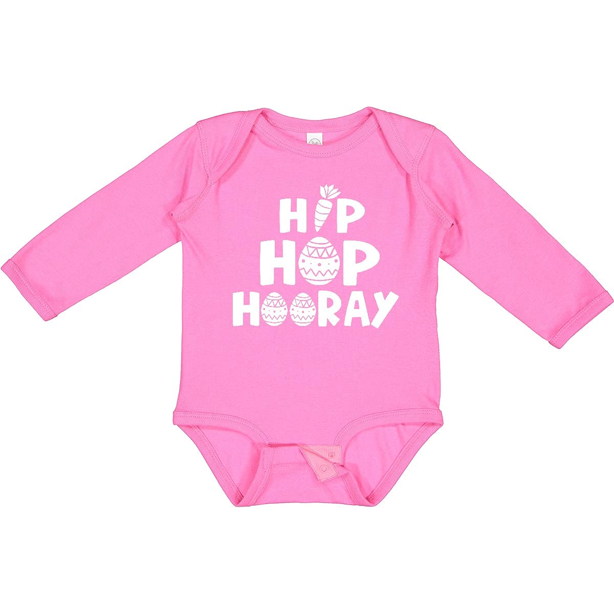Easter Hip Hop Hooray Baby Creeper - Long Sleeve Bunny Outfit for Easter Photos