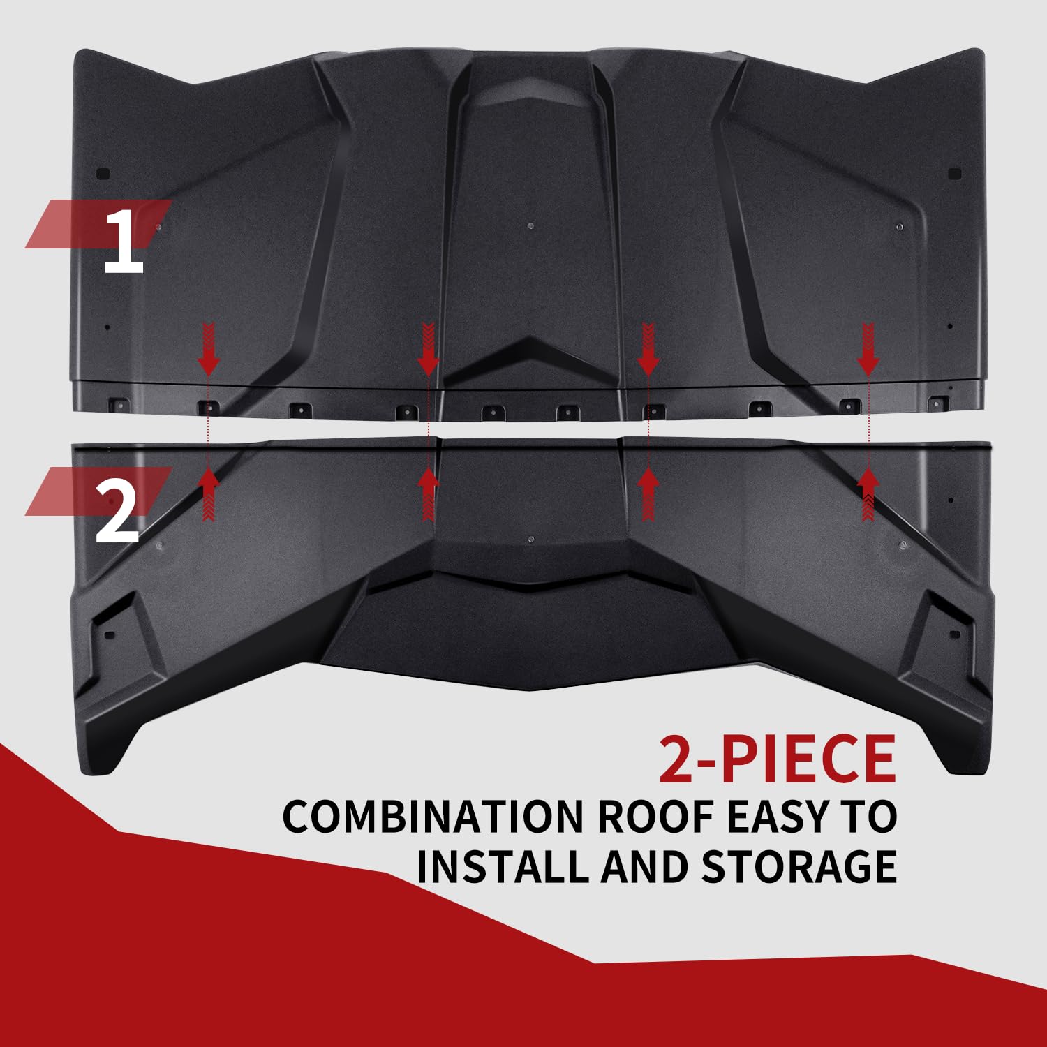 Can Am Maverick X3 2-Seater Hard Top Roof (2017-2025) | 2-Piece Durable Plastic Replacement | OEM #715002902 Compatible | Off-Road Protection for UTV & Dune Adventures