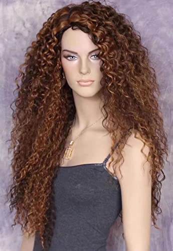 Imeya 20 Inch Long Deep Curly 4/27 Lace Front Human Hair Wig - Pre Plucked Brazilian Virgin Hair with Baby Hair & Natural Hairline | 13x6 HD Lace Frontal, Two Tone Water Wave, 150% Density, Glueless Wig for Daily Wear & Special Occasions