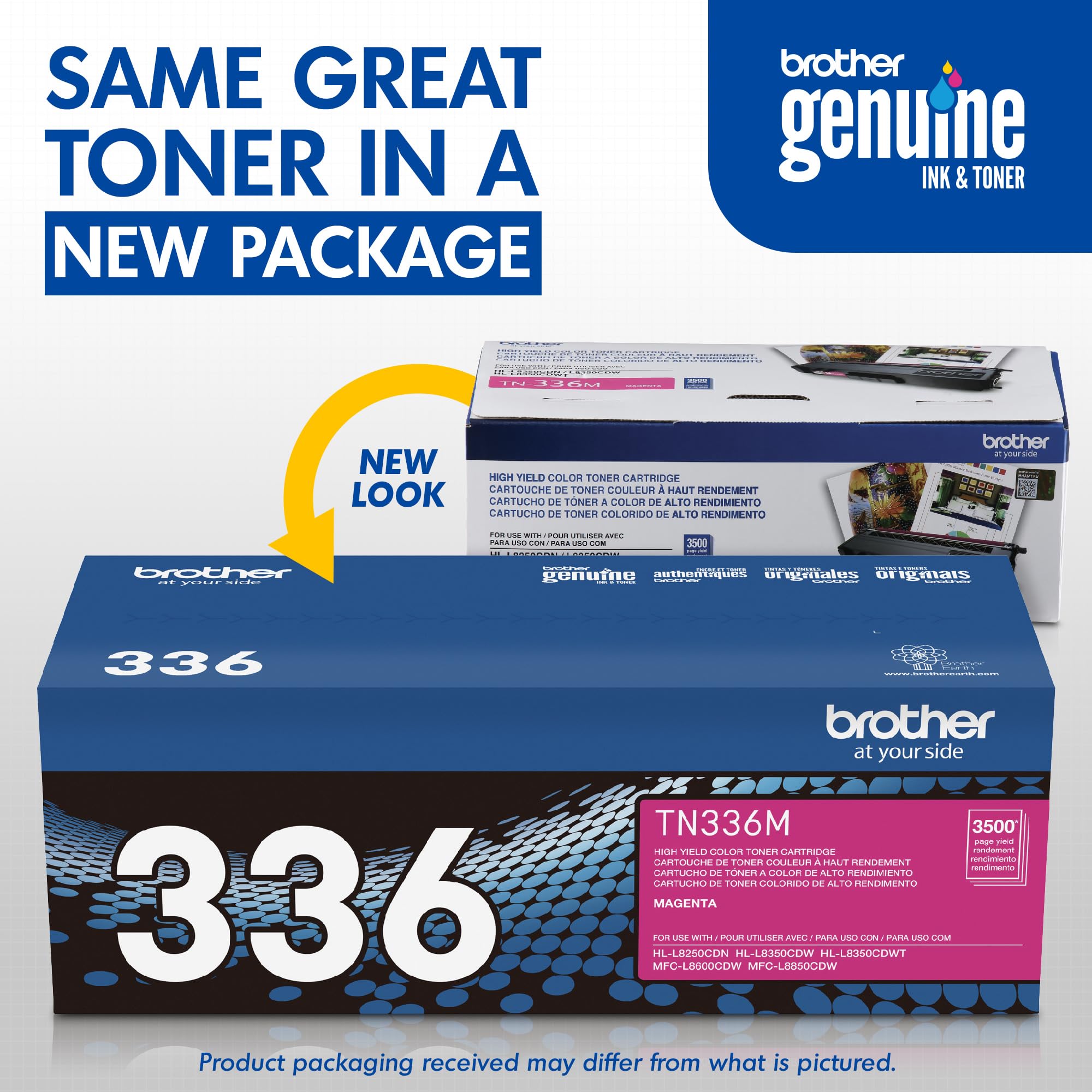 Brother TN336M Magenta Toner Cartridge - High Yield Replacement for Brother Printers | Perfect for Home, Office & School Printing Needs