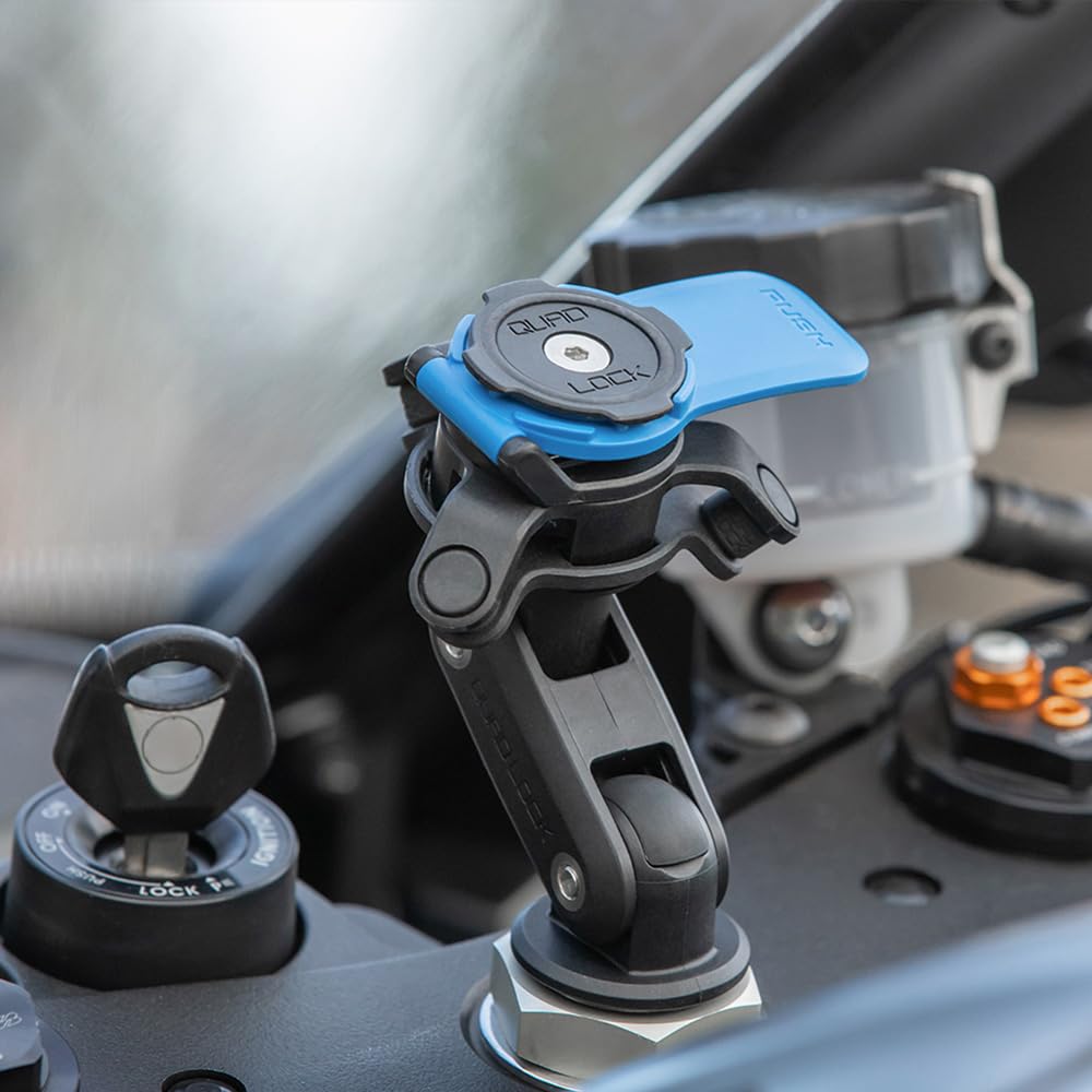 Quad Lock Motorcycle Handlebar Mount Kit with Vibration Dampener - Compatible with iPhone 12 Mini MAG Phone Case | Secure Phone Holder for Motorcycles, Bikes & ATVs | Perfect for Adventure Riding & Commuting