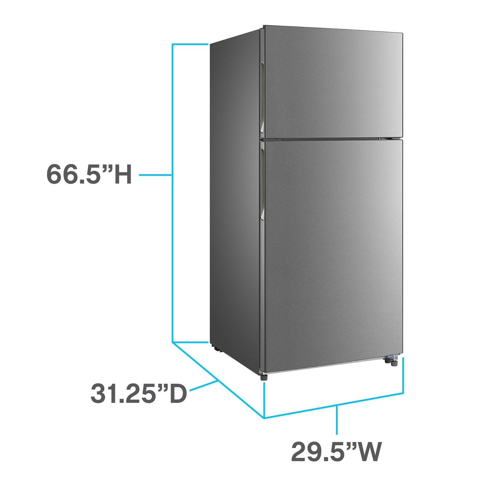 Avanti FF18D3S4 18.0 Cu. Ft. Frost-Free Compact Refrigerator for Apartments - Perfect for Small Kitchens, Dorms & Studio Living Spaces