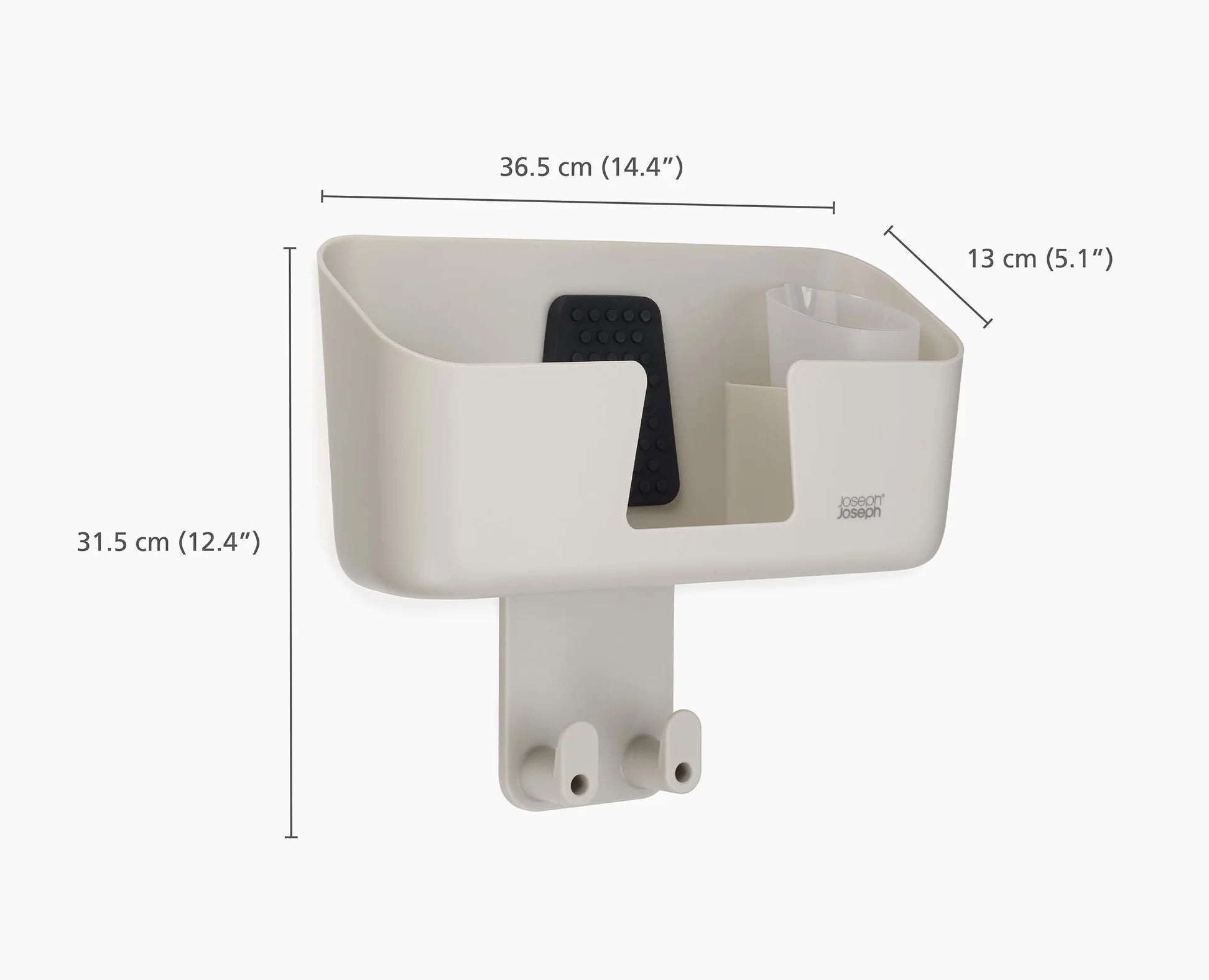 IronHub™ Wall Mounted Ecru Iron Storage Caddy - Organize Your Iron & Accessories | Perfect for Laundry Room, Closet & Small Space Organization