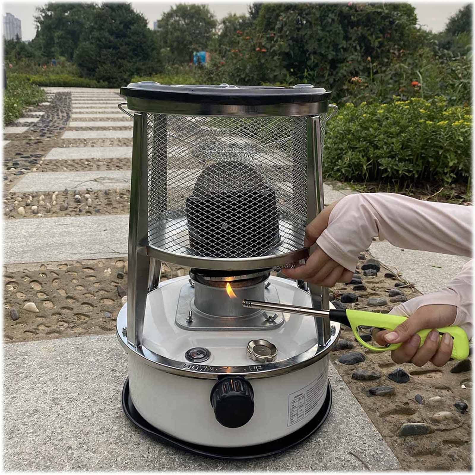 Portable 9000 BTU Kerosene Heater Stove - 6L White Wick Burner for Indoor & Outdoor Use | Camping, Hiking, Ice Fishing, Emergency Cooking & Food Warming | Convection Heating for Tents, Cabins & Power Outages