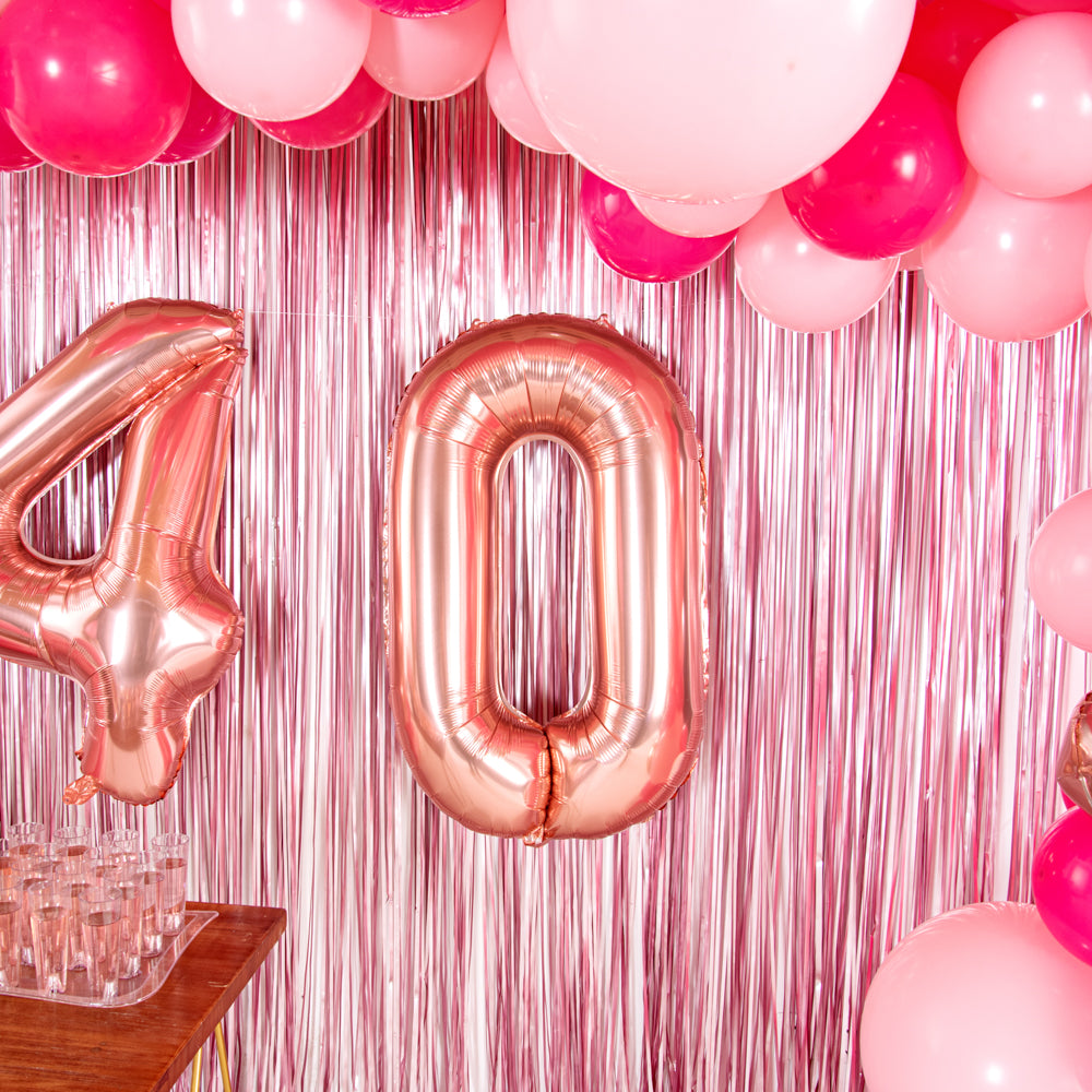 Rose Gold Mylar Number 0 Balloon - 40 Inch Large Foil Balloon for Birthdays, Anniversaries & Parties - 1 Count Box - Perfect for Decorations, Photo Backdrops & Celebrations