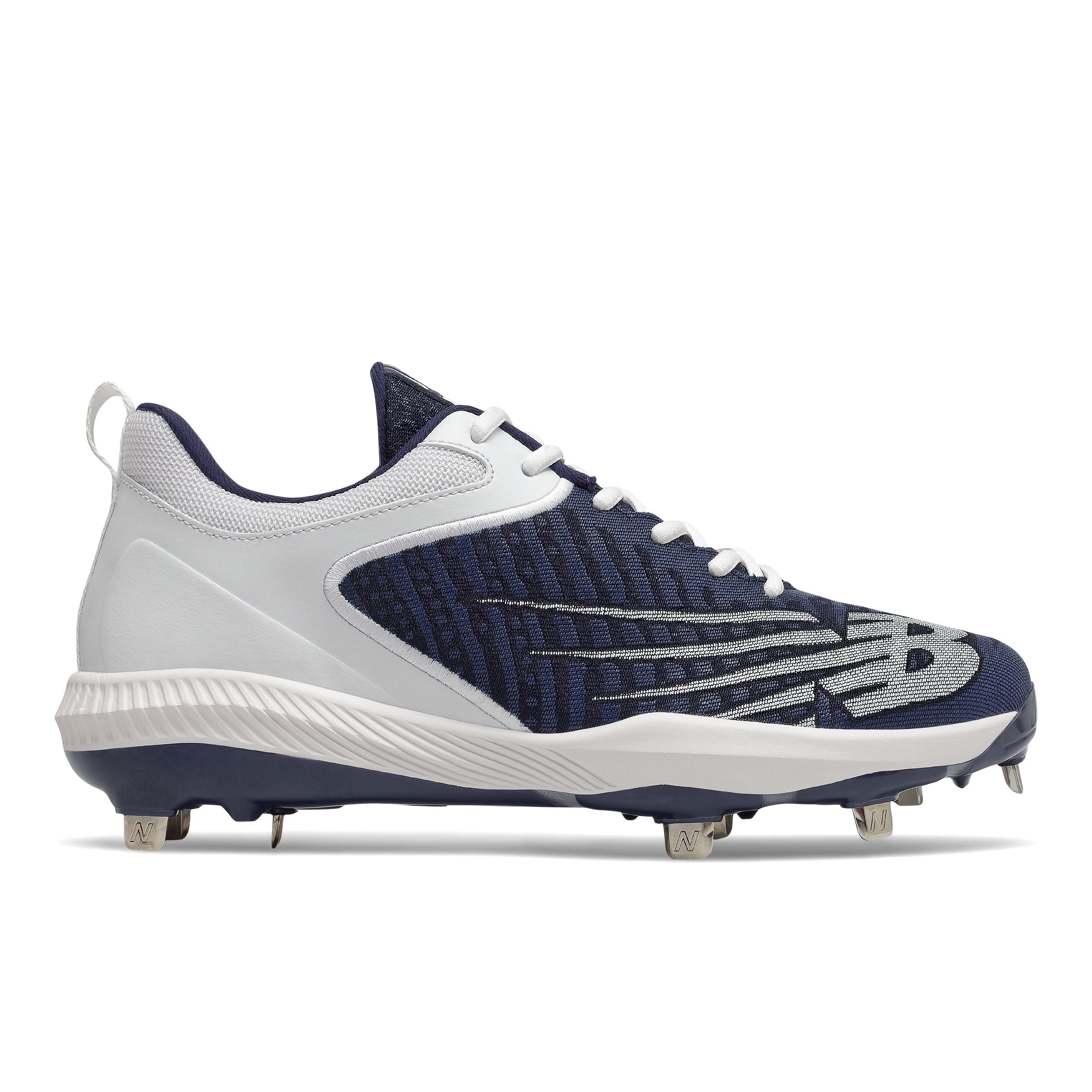 New Balance FuelCell 4040v6 Men's Baseball Cleats - Navy/White Low Metal Spikes - Lightweight Performance Shoes for Sprinting & Fielding | Perfect for Baseball, Softball & Training