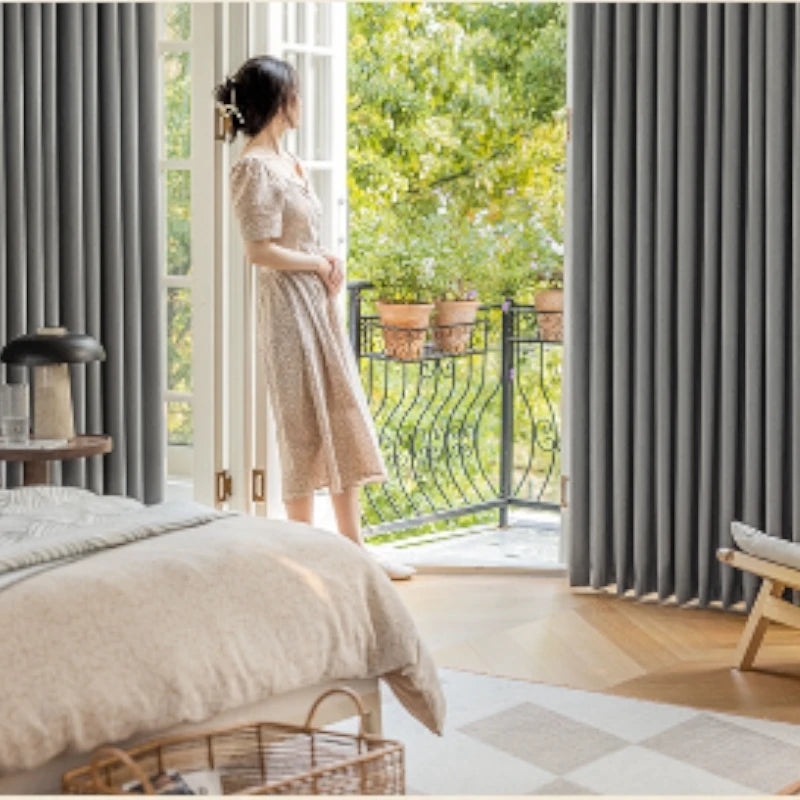 Claire Polyester Wavy Pattern Curtain Swatch - Elegant Window Treatment for Living Room, Bedroom & Home Decor